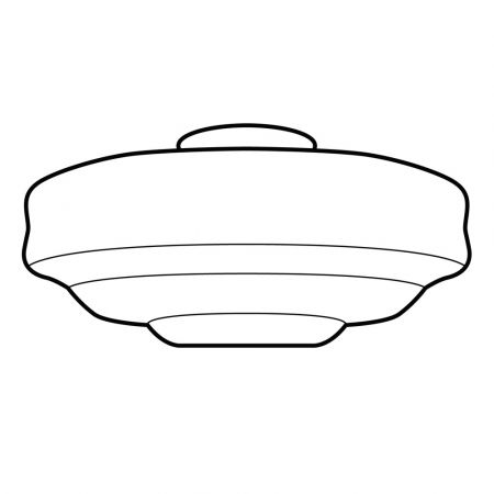 Deckenlampe Siegfried  Deckenplatte Gerundet  in Nickel Matt