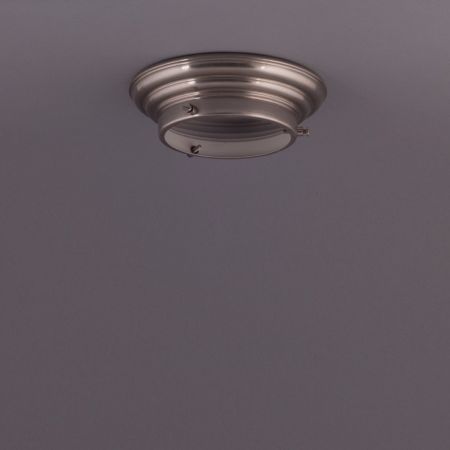 Deckenlampe Deco Pointy Deckenplatte Gerundet  in Nickel Matt