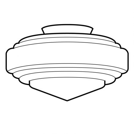 Deckenlampe Deco Pointy Deckenplatte Recht  in Messing