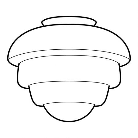 Deckenlampe Citrus Large Deckenplatte Gerundet  in Nickel
