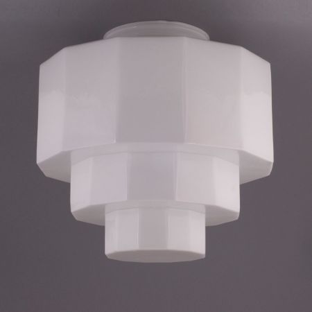 Deckenlampe Decagon Deckenplatte Gerundet  in Nickel