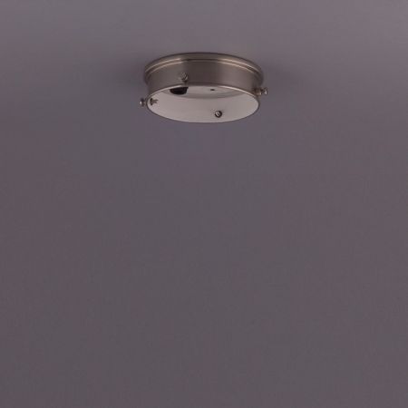 Deckenlampe Brillant Matt Opal Deckenplatte Recht  in Nickel Matt
