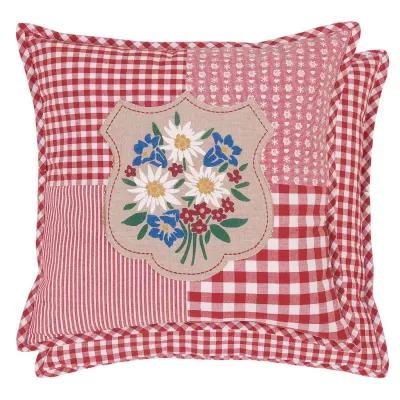 Clayre & Eef Kissen "Blumenwappen" 40*40cm