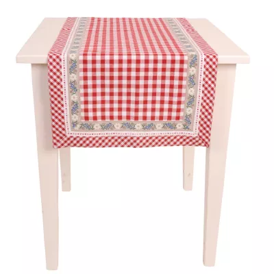 Clayre & Eef Tischläufer rot kariert 50*140cm