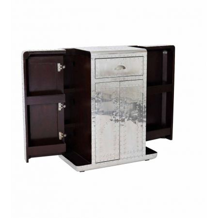 Art Déco "D. Clipper" Bar Alu Klein