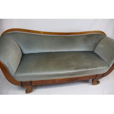 Original Biedermeier Sofa mit Samtbezug