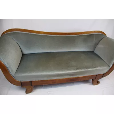 Original Biedermeier Sofa mit Samtbezug