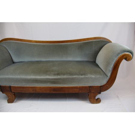 Original Biedermeier Sofa mit Samtbezug