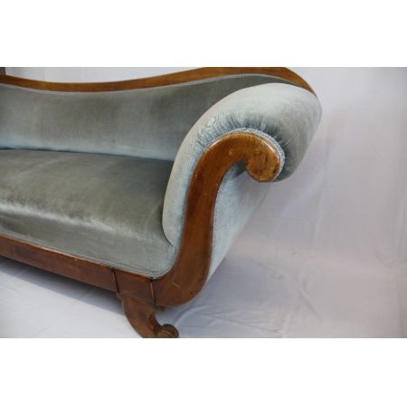 Original Biedermeier Sofa mit Samtbezug