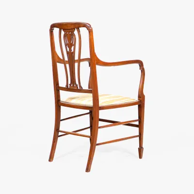 Armchair Edwardian 1890 Mahagoni Armlehnstuhl