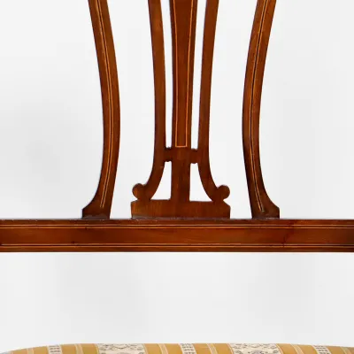 Armchair Edwardian 1890 Mahagoni Armlehnstuhl