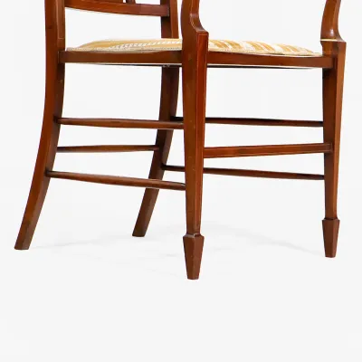 Armchair Edwardian 1890 Mahagoni Armlehnstuhl