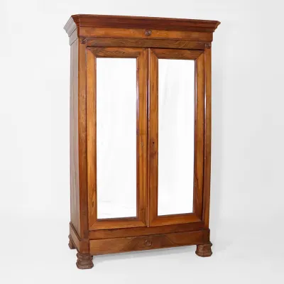 Kleiderschrank Antik aus Nussbaum – Louis Philippe um 1840