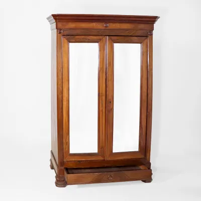 Kleiderschrank Antik aus Nussbaum – Louis Philippe um 1840