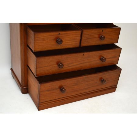 Antiker Classic Victorian Mahogany Linen Press