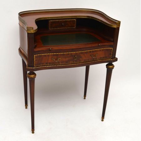 Antiker French Mahogany Writing Table Desk