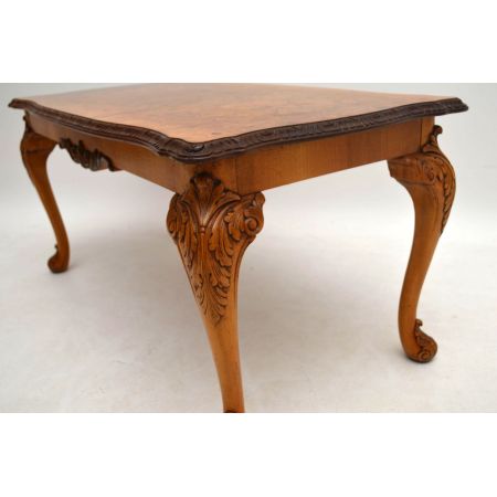 Antiker Burr Walnuss Couchtisch