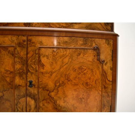 Antique Burr Walnuss Cocktail Getränke Schrank Vorratsschrank