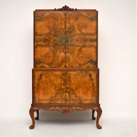 Antique Burr Walnuss Cocktail Getränke Schrank Vorratsschrank
