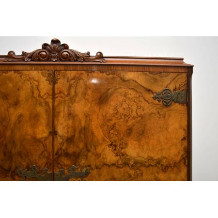 Antique Burr Walnuss Cocktail Getränke Schrank Vorratsschrank