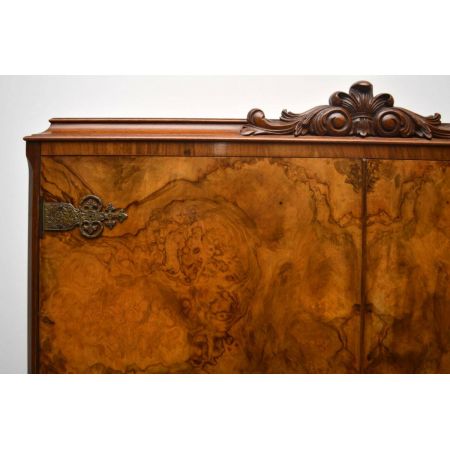 Antique Burr Walnuss Cocktail Getränke Schrank Vorratsschrank