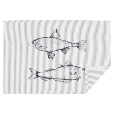 Clayre & Eef Boat and Fish Tischset Platzdeckchen 6er Set ca. 48 x 33 cm
