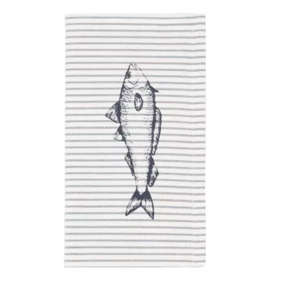 Clayre & Eef Boat and Fish Servietten Stoffserviette 6er Set ca. 40 x 40 cm