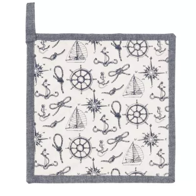 Clayre & Eef Boat and Fish 1 Topflappen ca. 20 x 20 cm
