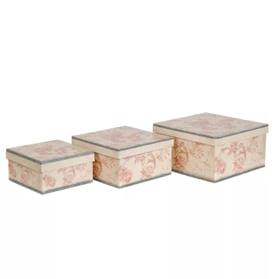 Clayre & Eef Prächtiges Dosen-Set, eckig