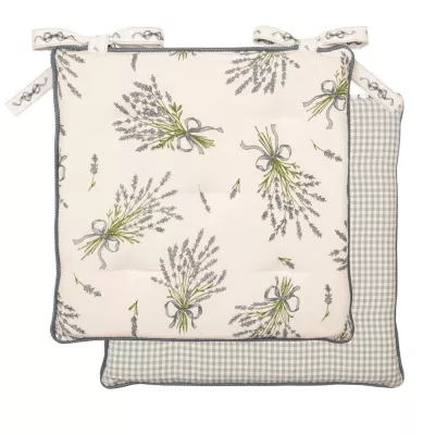 Clayre & Eef Bouquet De Lavande Stuhlkissen Wendemuster MIT INLETT ca. 40 x 40 cm Bouquet de Lavande