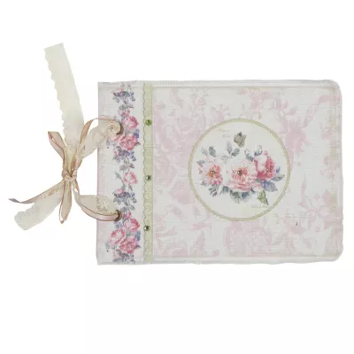 Clayre & Eef Notizbuch mit Schleife, rosa