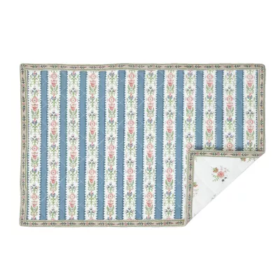 Clayre & Eef Platzdecke blau gestreift (6er Set)