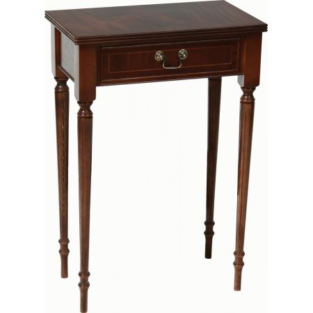 Regency Hall Table mit Schublade in Mahagoni