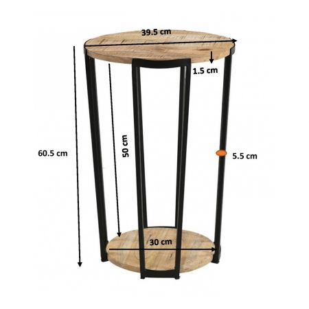 Beistelltisch "Fer" Industrial-Stil