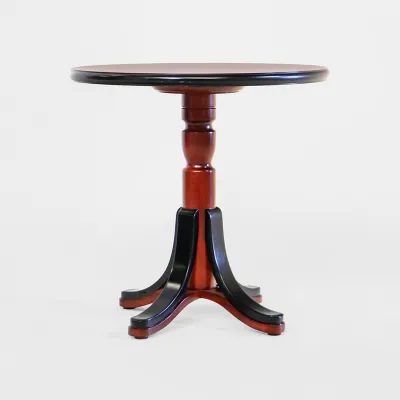 Mariner Star Round Mahogany Side Table