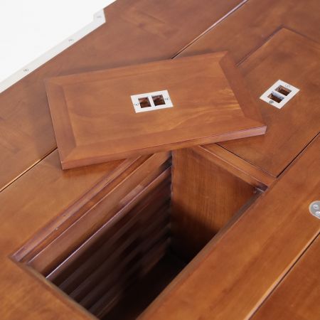 Massivholz Couchtisch im Art Deco Stil