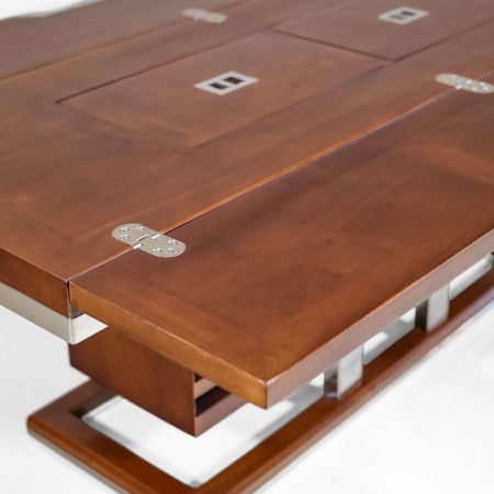Massivholz Couchtisch im Art Deco Stil