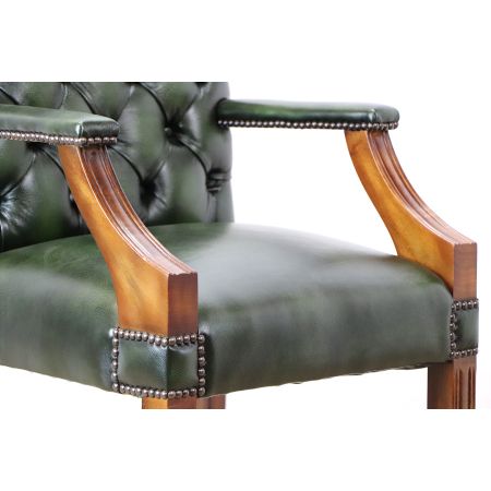 Chesterfield Bürostuhl "Belmond" in Birch Antique Green - sofort lieferbar