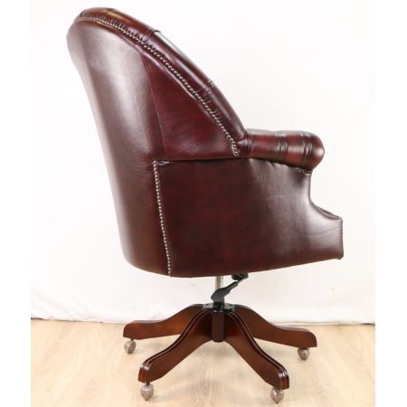 Chesterfield Board chair Drehstuhl in Birch Antik Rot