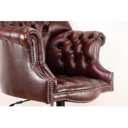 Chesterfield Board chair Drehstuhl in Birch Antik Rot