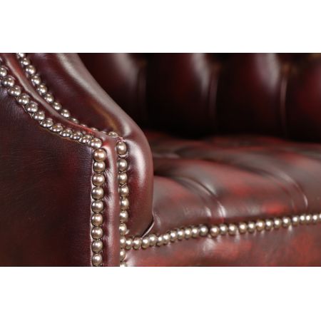 Chesterfield Board chair Drehstuhl in Birch Antik Rot