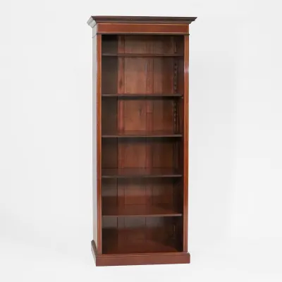 Hohes Bücherregal aus Massivholz – Englischer George I Stil in warmem Mahagoni