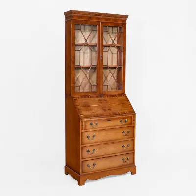 Elegantes Regency Aufsatzsekretär/ Bureau Bookcase aus Mahagoni