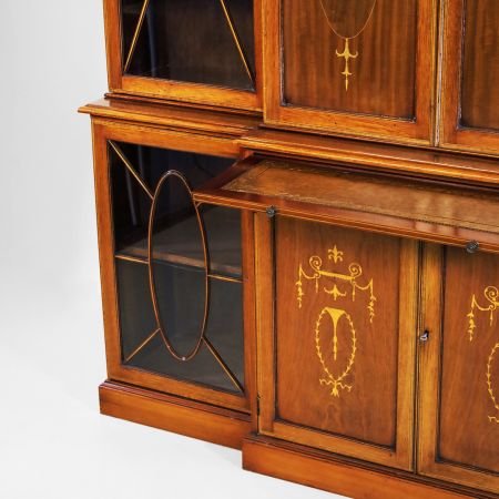 Edwardian Breakfront Bookcase