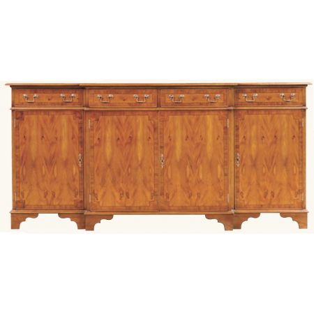 Großes Mahagoni Breakfront Sideboard