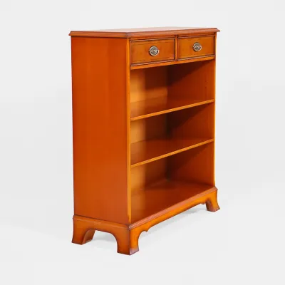 Kleines Heldense Bücherregal / Open Bookcase mit 2 Schubladen, in Eibe
