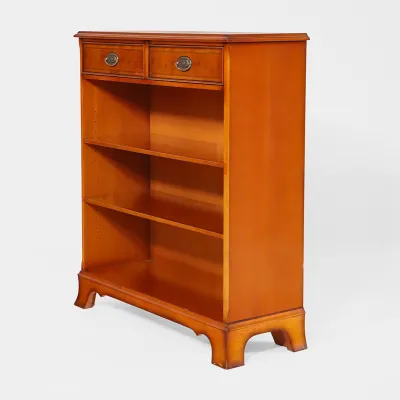 Kleines Heldense Bücherregal / Open Bookcase mit 2 Schubladen, in Eibe