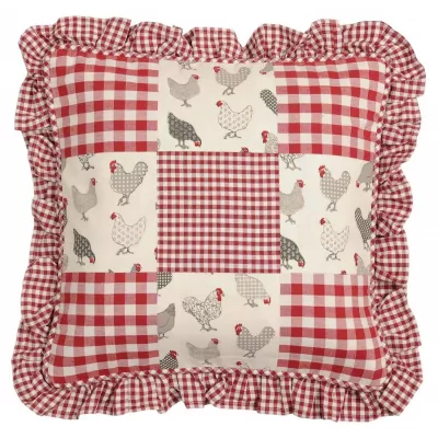 Clayre & Eef Kissen Karo rot 40*40cm