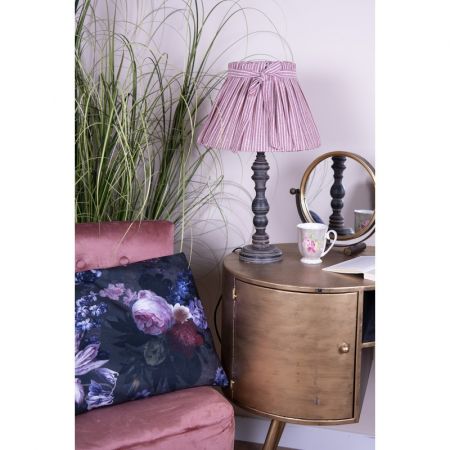 Clayre & Eef 6LMP774 Lampenfuß Ø 12x37 cm Schwarz Grau Holz Rund