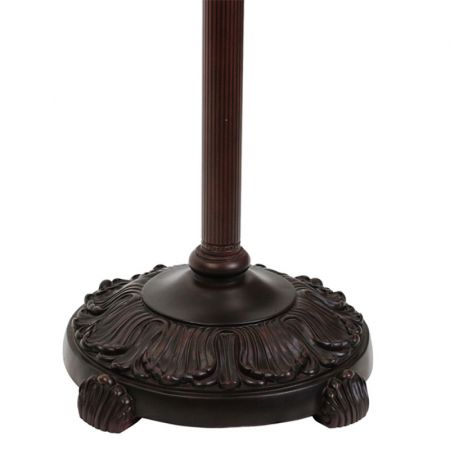 Clayre & Eef Tiffany Stehlampe Ø 31x183 cm  Weiß Glas Kunststoff Stehender Lampe Stand Lampe